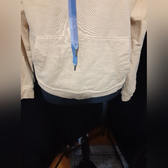 Madewell Women's Hoodie Beige Cream Drawstring Size M Bohemian Casual Active - Picture 3 of 7